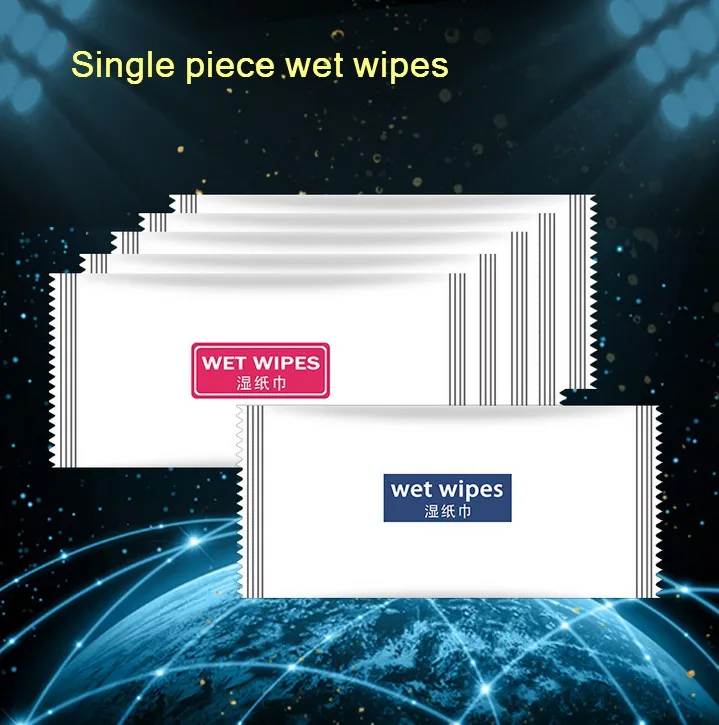 100pcs/lot oem wipes individually packed wet wipes disposable wipes customized hands cleaning wipes single packet WHOLESALE