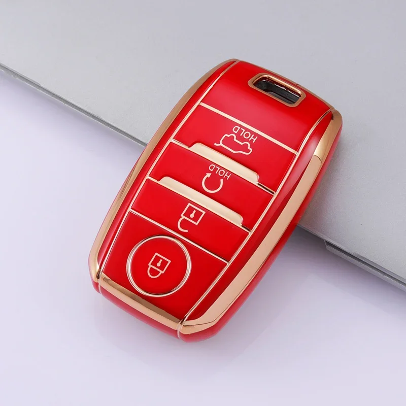 TPU 4 Buttons Car Key Case Cover Shell for KIA RIO 5 Sportage Ceed Cerato K3 K4 K5 Sorento Optima Picanto Soul Forte Protector