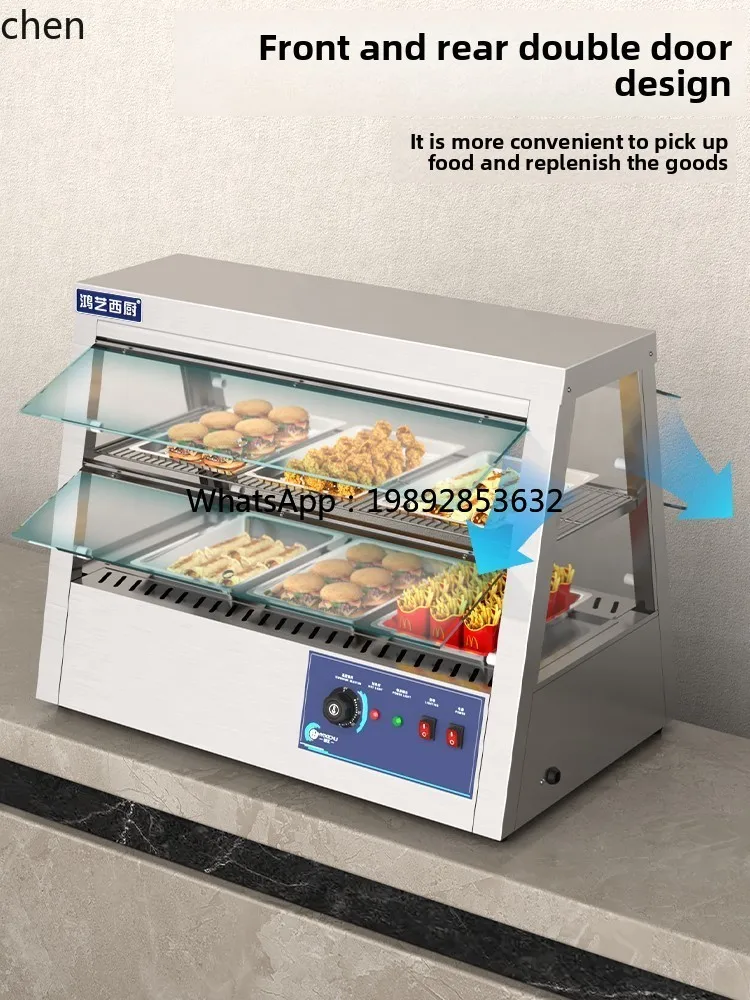 ZS  Heated Constant Temperature Display Cabinet Fried Chicken Burger Cabinet Egg Tart Food Cooked Food Insulator Breakfast