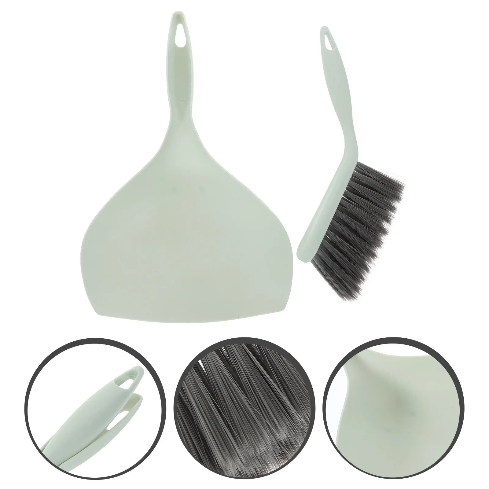 1Set Portable Mini Broom and Dustpan Set High Hardness PP Desktop Cleaner for Computer Keyboard Air Vent Car Interior Detailing