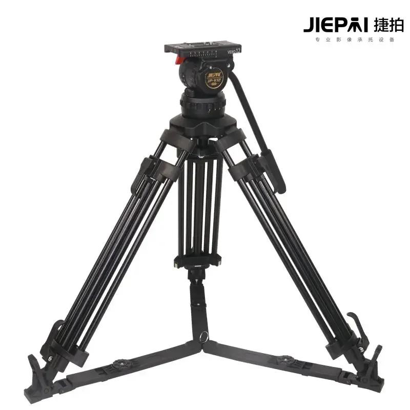 

Jiepai V12T 70" 12kg Professional Carbon Video Camera Tripod with Fluid Geared Head 100mm Bowl for ENG film camera VS TERIS