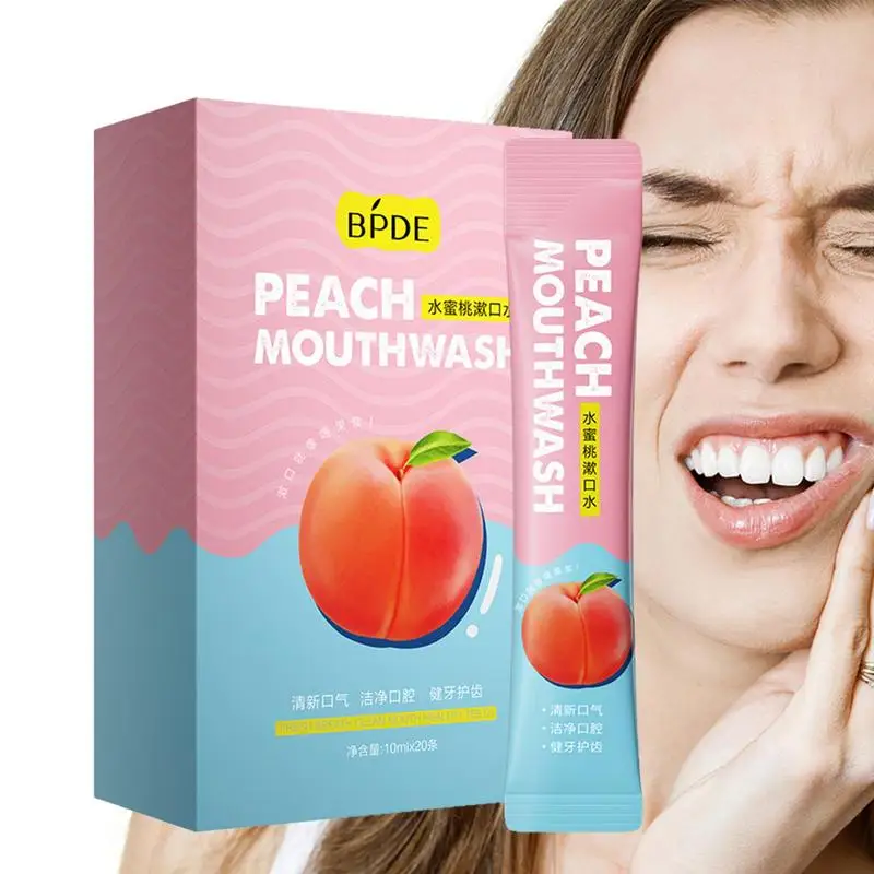 Watermelon/Orange/Peach Scent Mouthwash Portable Fresh Breath Teeth Stain Removal Mouthwash Oral Cleaning Tools For Travel 10ML