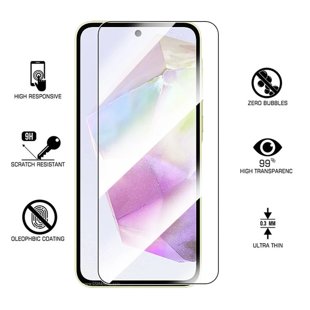 2Pcs Tempered Glass For Samsung Galaxy A35 5G Protective Glass For Samsung A35 A 35 35A Screen Protector Safety Films SM-A356B