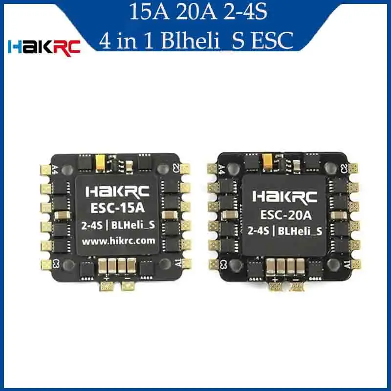 

HAKRC 15A 25A 2-4S 4 in 1 Blheli_S ESC Dshot600 20x20mm for FPV Racing Drone RC Parts