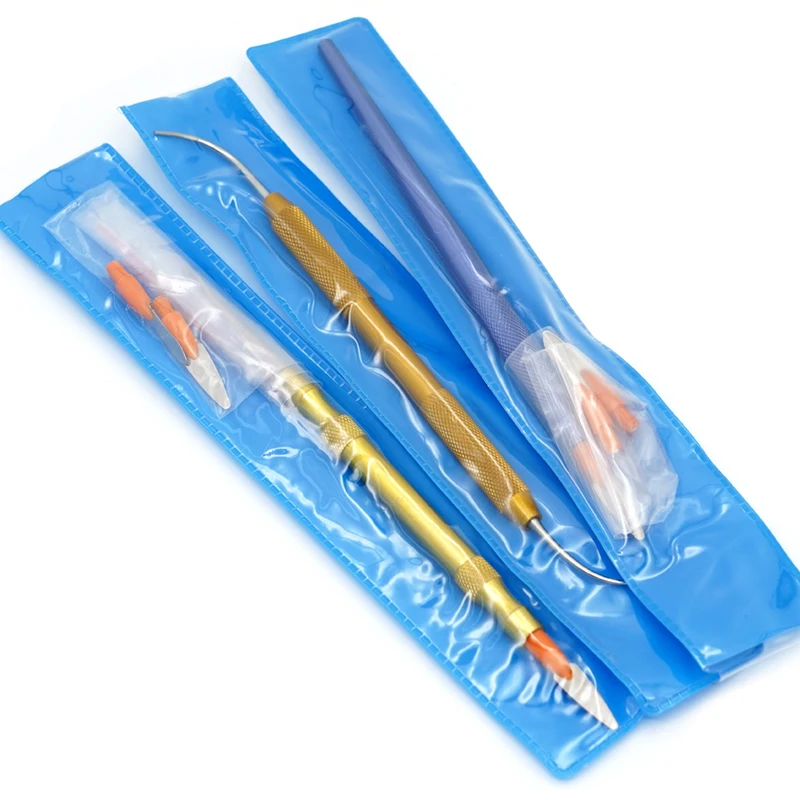 Dental Sculpture Knife Wax Carving Tools with Replacement Heads Mixing Spatula Knife Blade Dentistry Lab Instrument