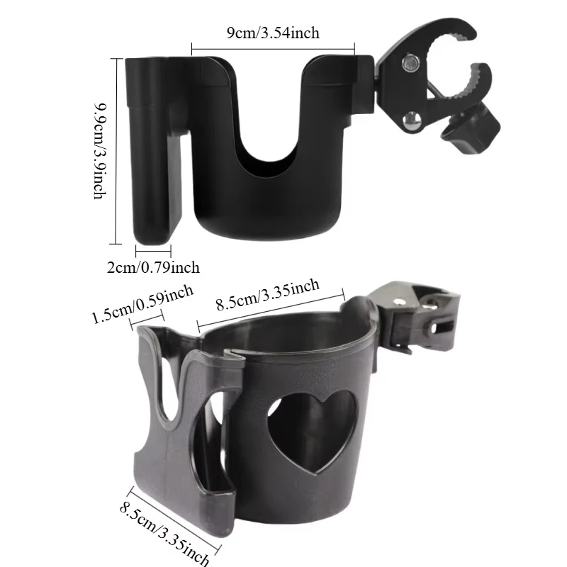 Pram Cup Holders Baby Stroller Water Cup Holder with Mobile Phone Holder Cart Carbicycle Pushchair Bottle Rack Phone Holders view 6