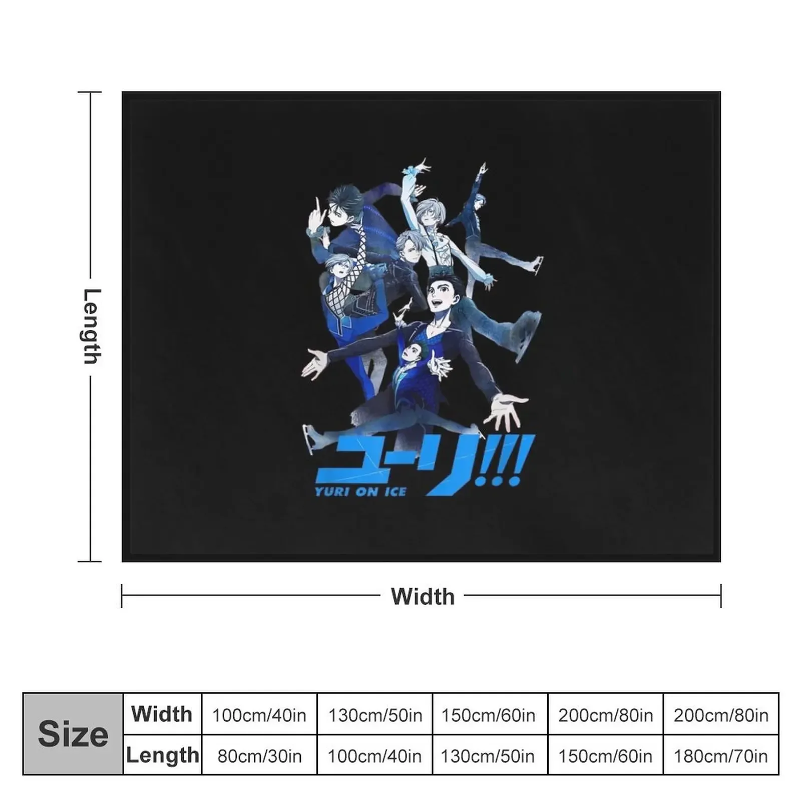 Yuri Art On Team Ice T Shirt Gift For Men And Women, Gift Halloween, Thanksgiving, Christmas Day Throw Blanket Shaggy Blankets