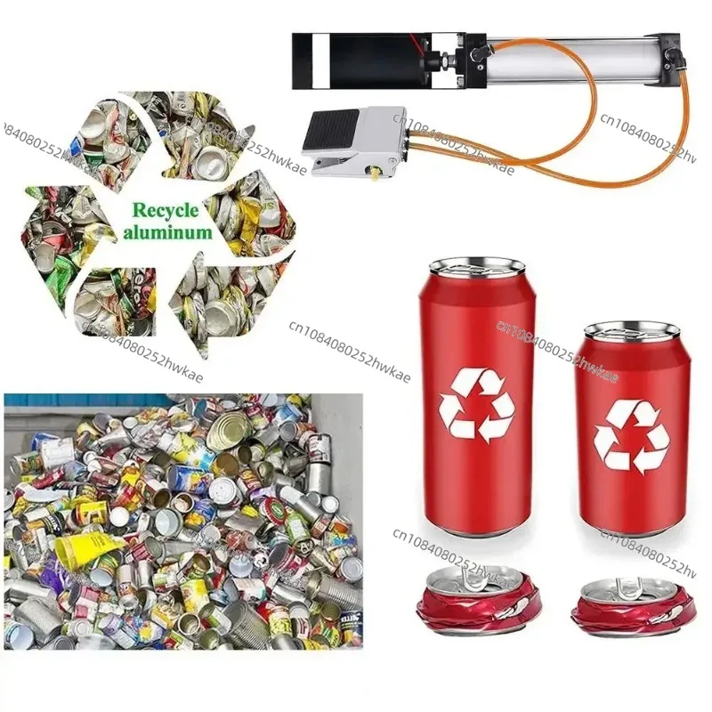 Electric Can Crusher Push Valve Aluminum Can Crusher Heavy Duty Pneumatic Cylinder Soda Beer Soda Crusher