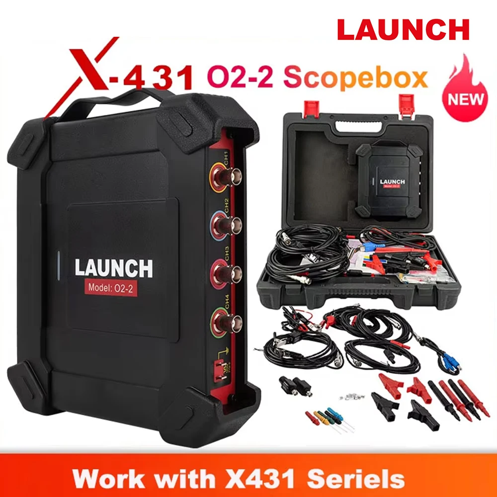 LAUNCH X431 O2-2 Scope Box Analizador Automotive Oscilloscope Tool 4 Channel 100MHz USB DC for X431 PRO3S+ V5.0 PAD V X431 V /V+