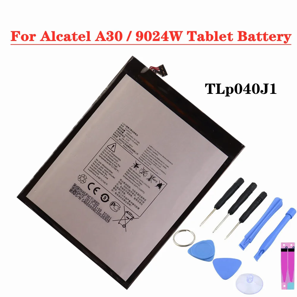 

4080mAh TLp040J1 Original Battery For Alcatel A30 / 9024W PC Tablet Bateria Batteries In Stock Fast Shipping + Tools