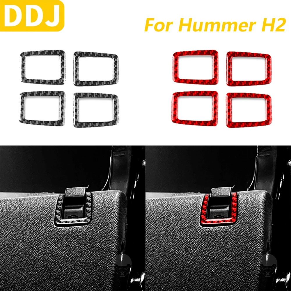 

Для Hummer H2 2008 2009, внутренний дверной замок из углеродного волокна, переключатель управления, декоративная крышка, автомобильные аксессуары, декоративная наклейка