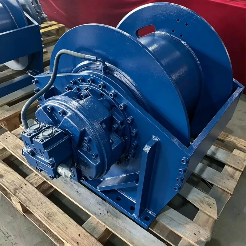 Hydraulic Deck Winch for Towing Mooring Ship Boat Rope Guide Capstan Anchor Heavy Construction Machinery Parts