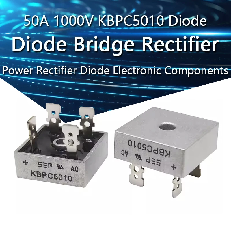 2PCS KBPC5010 Diode Bridge Rectifiers Diodes 50A 1000V KBPC 5010 Power Rectifier Diode Electronic Components