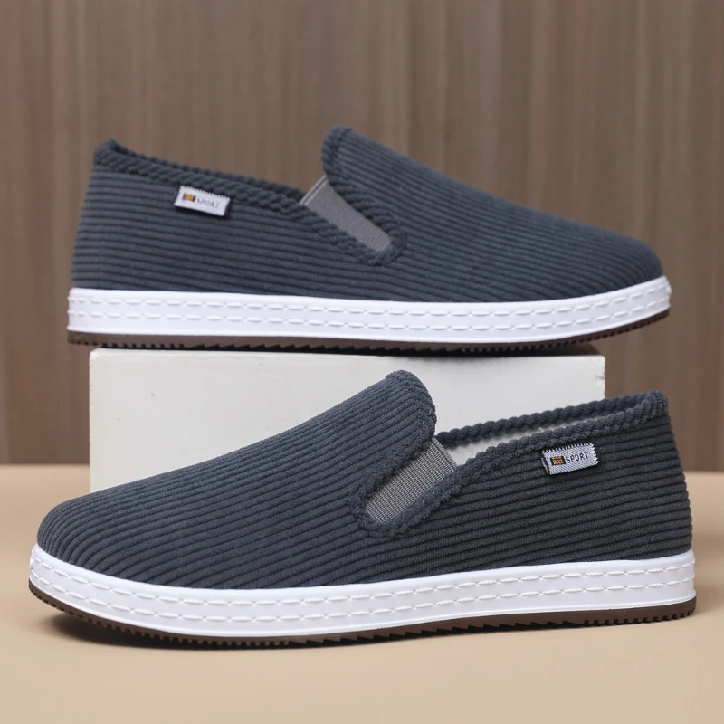

Men Casual Shoes Breathable Canvas Lazy Plus-size Comfortable Driving Shoes Non-Slip Lightweight Low-Top Sneakers All-Season