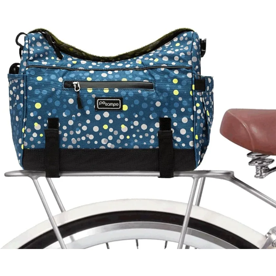 

Po Campo Katy Bike Trunk Bag Rear Bicycle Rack Storage for Urban Commuting and Outdoor Adventures Waterproof Colorful Design wi