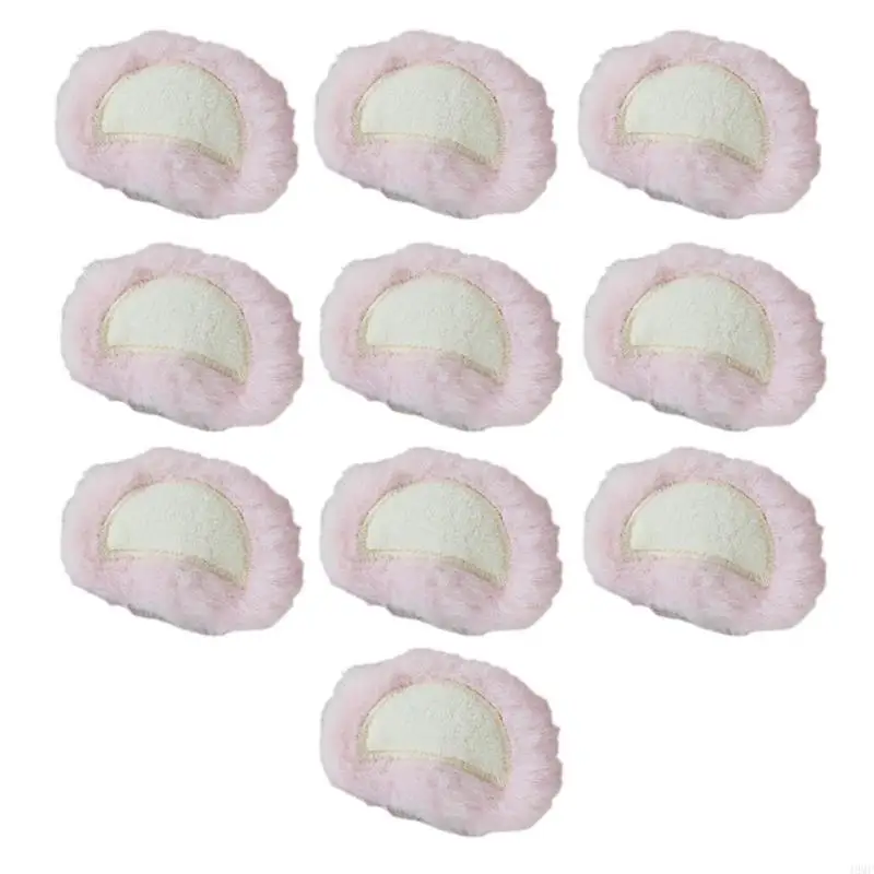 49mf 10 pcs Bear Ear Bentuk empuk applique lucu untuk perlengkapan jahit topi kain diy