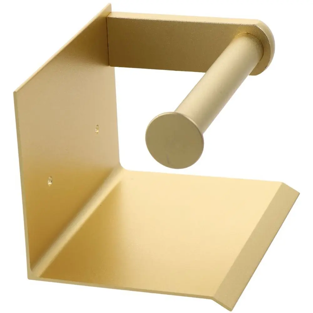 

Antique Brushed Gold Toilet Paper Holder with Phone Shelf 304 Stainless Steel Tissue Roll Holder Tissue Holder Bathroom