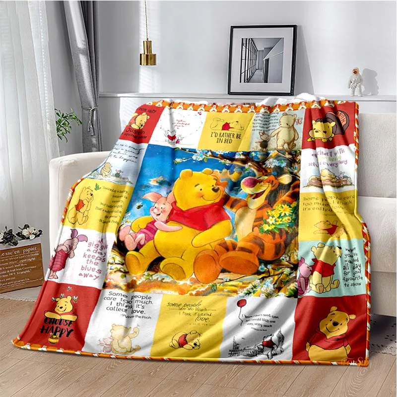 Disney Winnie The Pooh Eeyore Cartoon Anime Blanket for Kids Super Soft Cute Blanket for Travel Bedding Blanket Birthday Gift