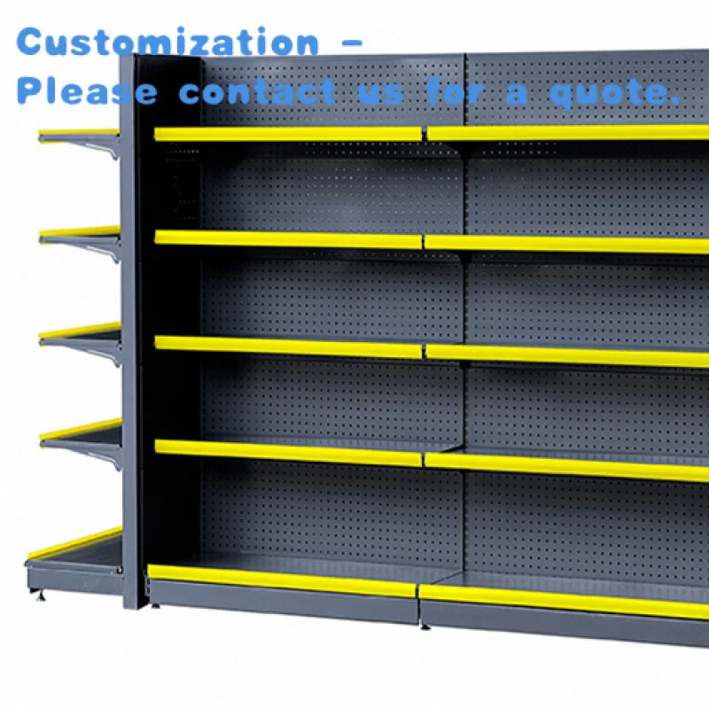 custom.Single Double Display shelves Grocery Price Cheap Supermarket Display Racks Light Duty Gondola shelving