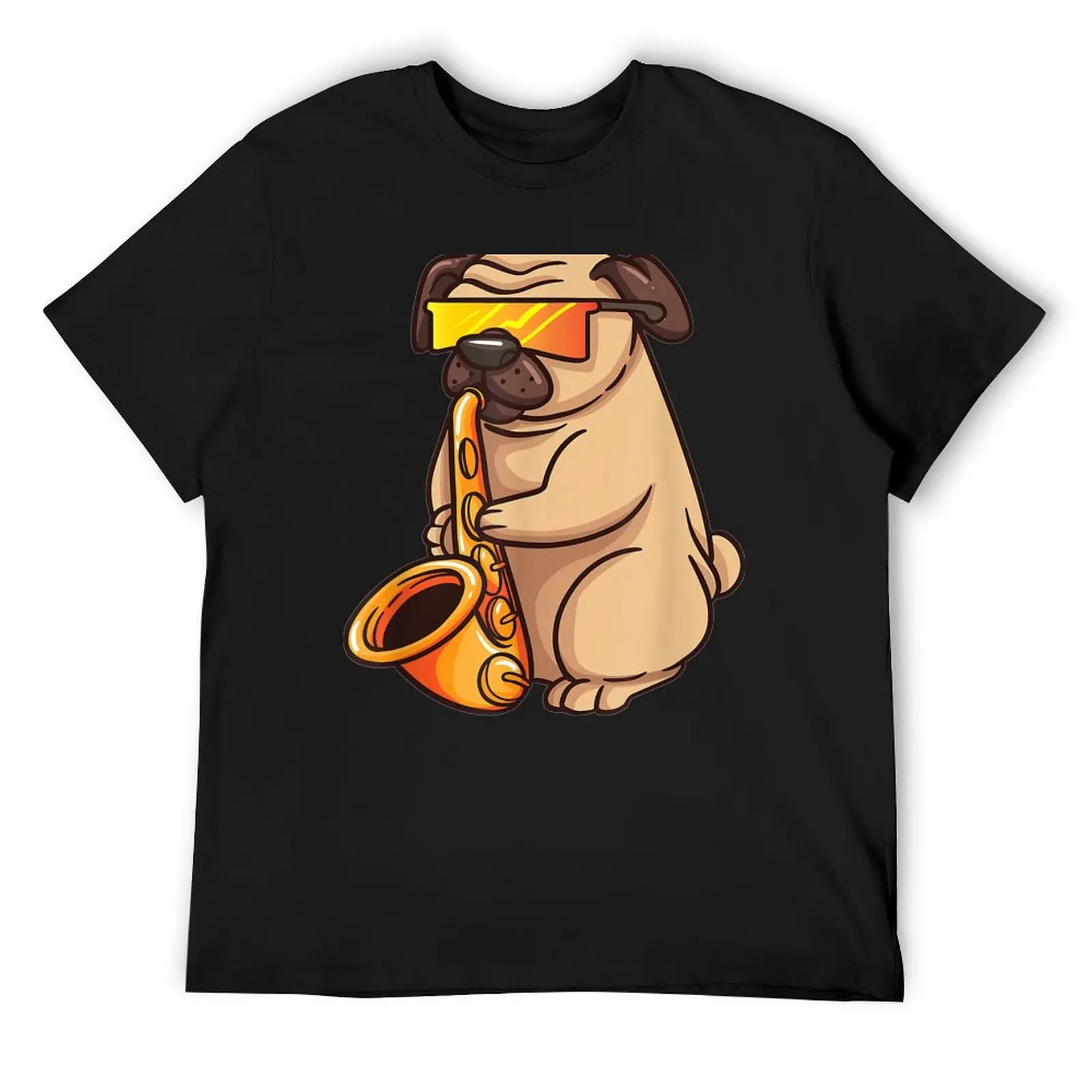 

Saxophone Player Pug Jazz Band Music And Dog Lovers Gift T-Shirt fashion shirts man clothes designer t shirt men