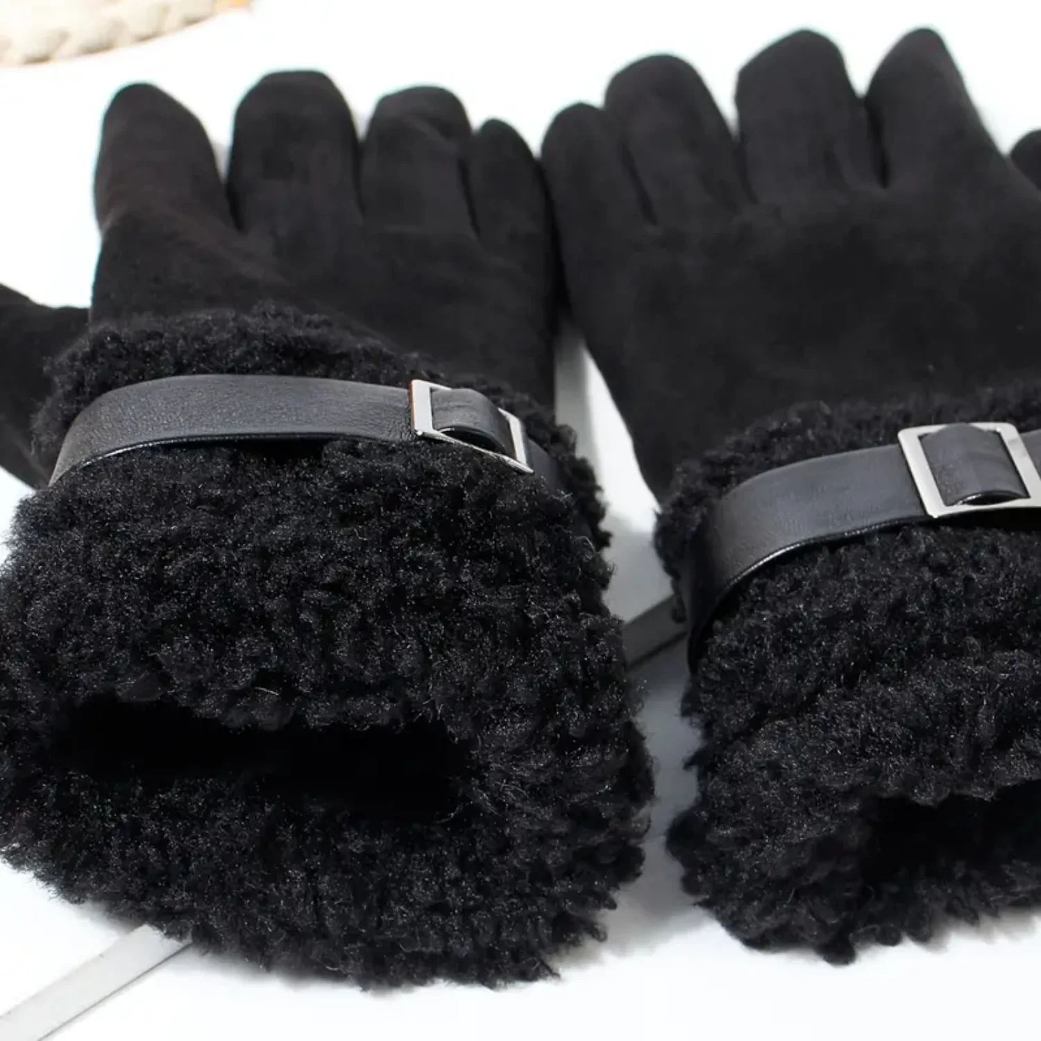 Warm Suede Winter Gloves for Women - Touch Screen Outdoor Riding Gloves, Stay Cozy this Winter! Face paint stencils Henna black