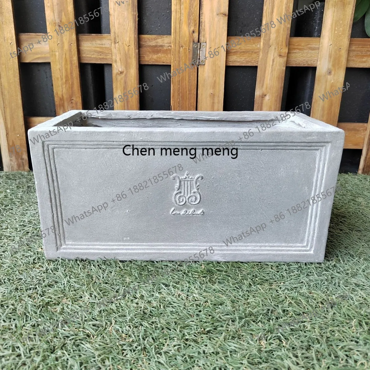 

Simple wind garden planting box outdoor courtyard rectangular flower pot roof terrace flower slot