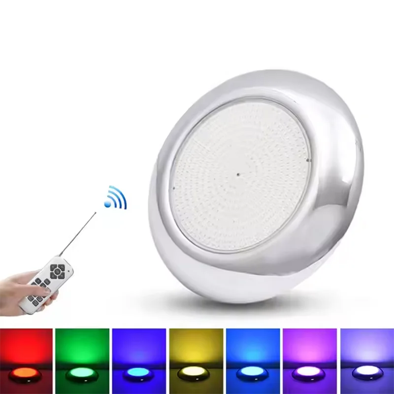 IP68 Resin Filled 35W Stainless Steel Underwater Light Wall Mounted Bulb Outdoor Projector Remote Control Submersible Pool Light