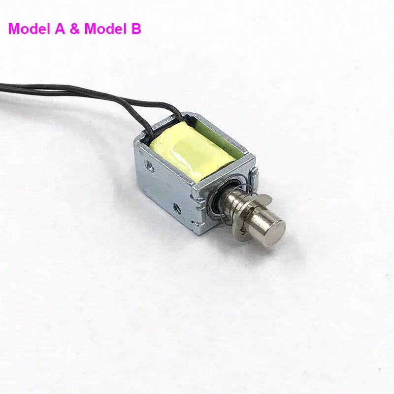 DC 3V-6V/ 12V/ 12V-24V Mini Solenoid Electromagnet Push Pull Through Type Electric Magnet for Spring Magnet/ Automatic Door Lock