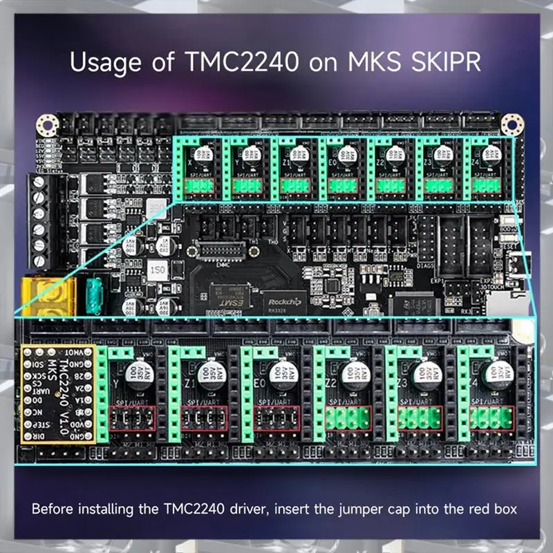 Hot Selling-Voor MKS TMC 2240 Stappenmotor Driver Stille Driver Vervangen TMC 2209 TMC 5160 Voor SKR V1.4 Turbo 2 Octopus 3D Printer R