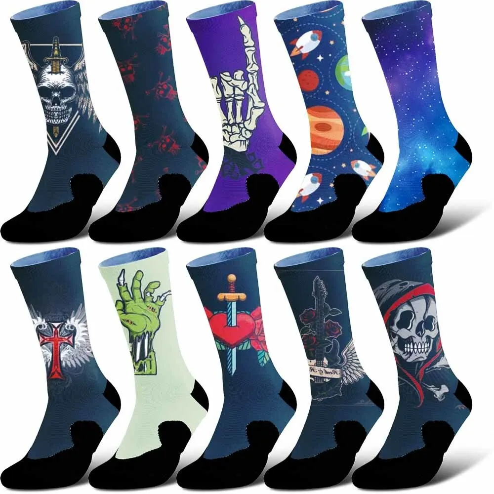 

Новые модные носки Гранд-приз! Скелет, рок-гитара и звездные узоры собираются вместе, каждая пара может установить уникальный ритм.