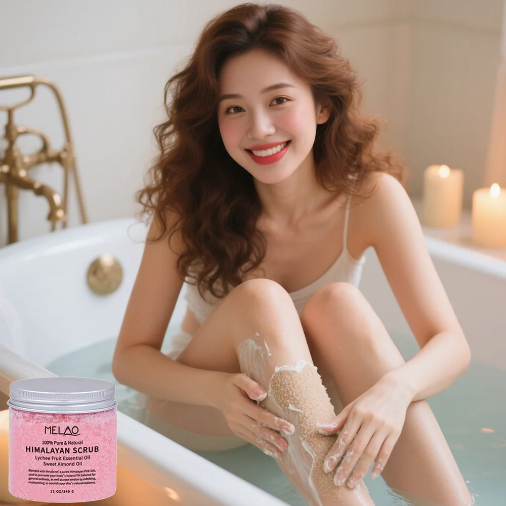 

340g Himalayan Salt Body Scrub Women's Moisturizing Dead Cuticle Softening Skin Salt Scrub body scrub exfoliating bath