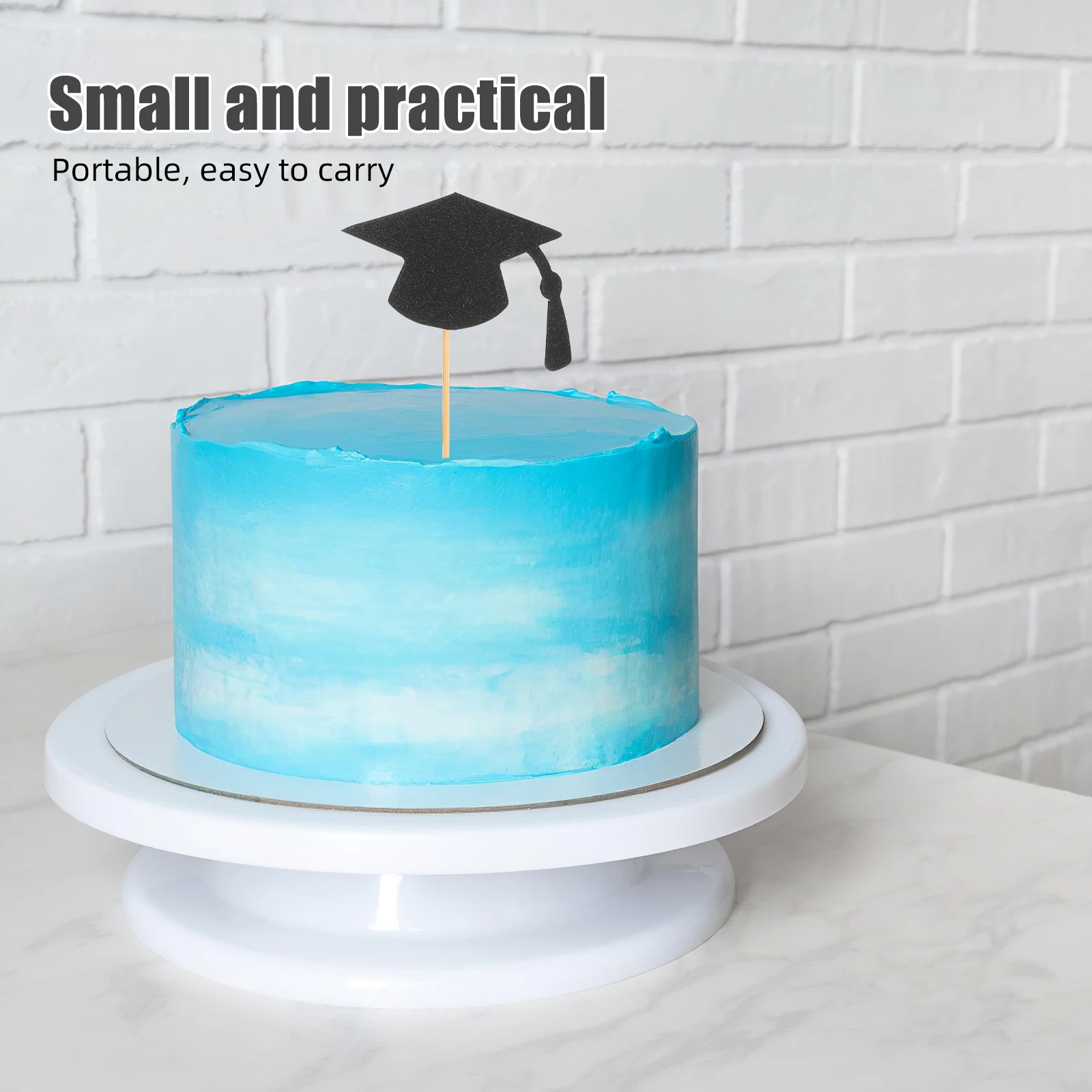

24 Pcs Graduation Season Cake Decoration Toppers Vase Table Decorations Cap Centerpiece Picks Theme Cupcake