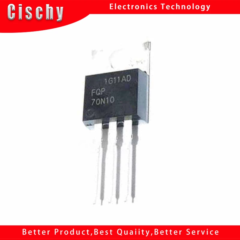 5pcs/lot FQP70N10 70N10