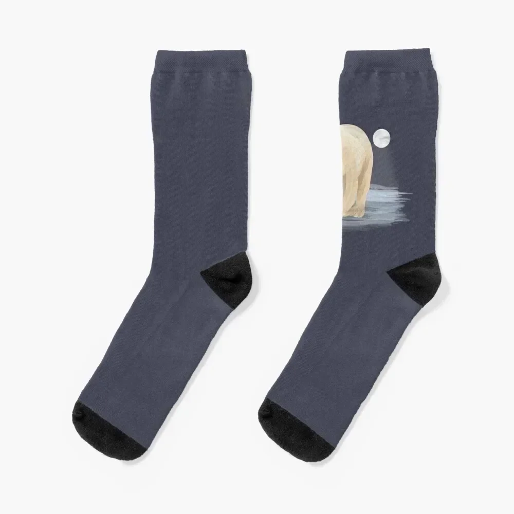 

Save the Polar Bears - abstract watercolor illustration - Caroline Laursen Original Socks summer Socks Girl Men's
