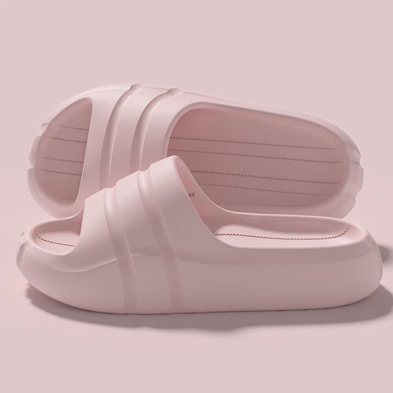 Thick Bottom Couple Home Slippers Women EVA Soft Thick Platform Cloud Slippers Woman 2026 Comfortable Non Slip Bread Slides 45