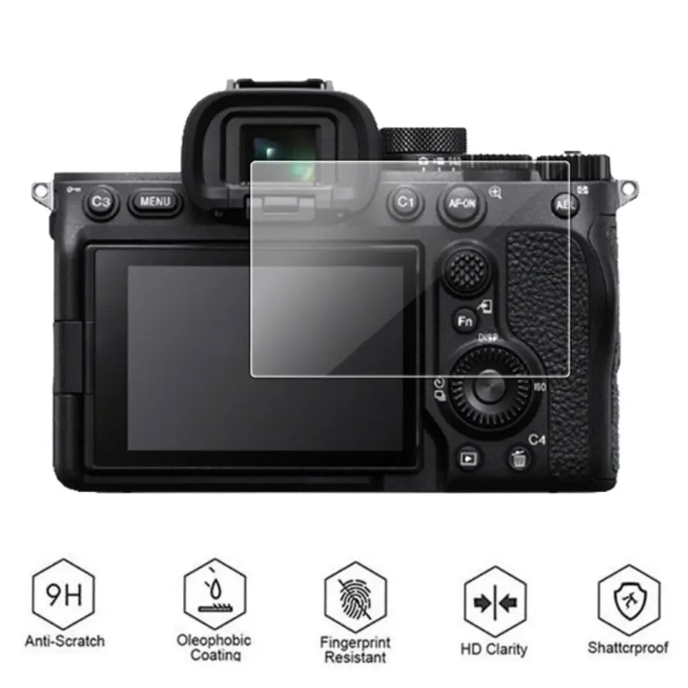 واقي شاشة مضاد للخدش ، صلابة 9 ساعات ، مضاد لبصمات الأصابع ، غشاء واقي للكاميرا ، زجاج مقسى HD 2.5D لسوني A74 ، A7M4 ، A7IV #3