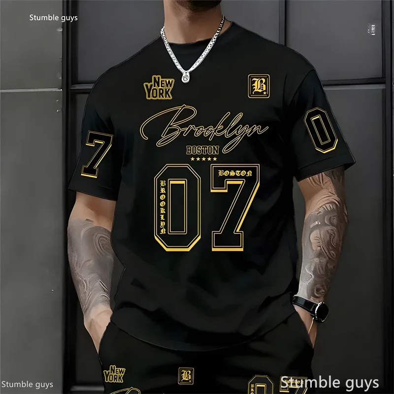 Herren Übergrößen Casual T-Shirt Sommer Anime-Muster Locker Sitzend Kurzarm Atmungsaktiv Leicht Übergroßes Jersey-Oberteil