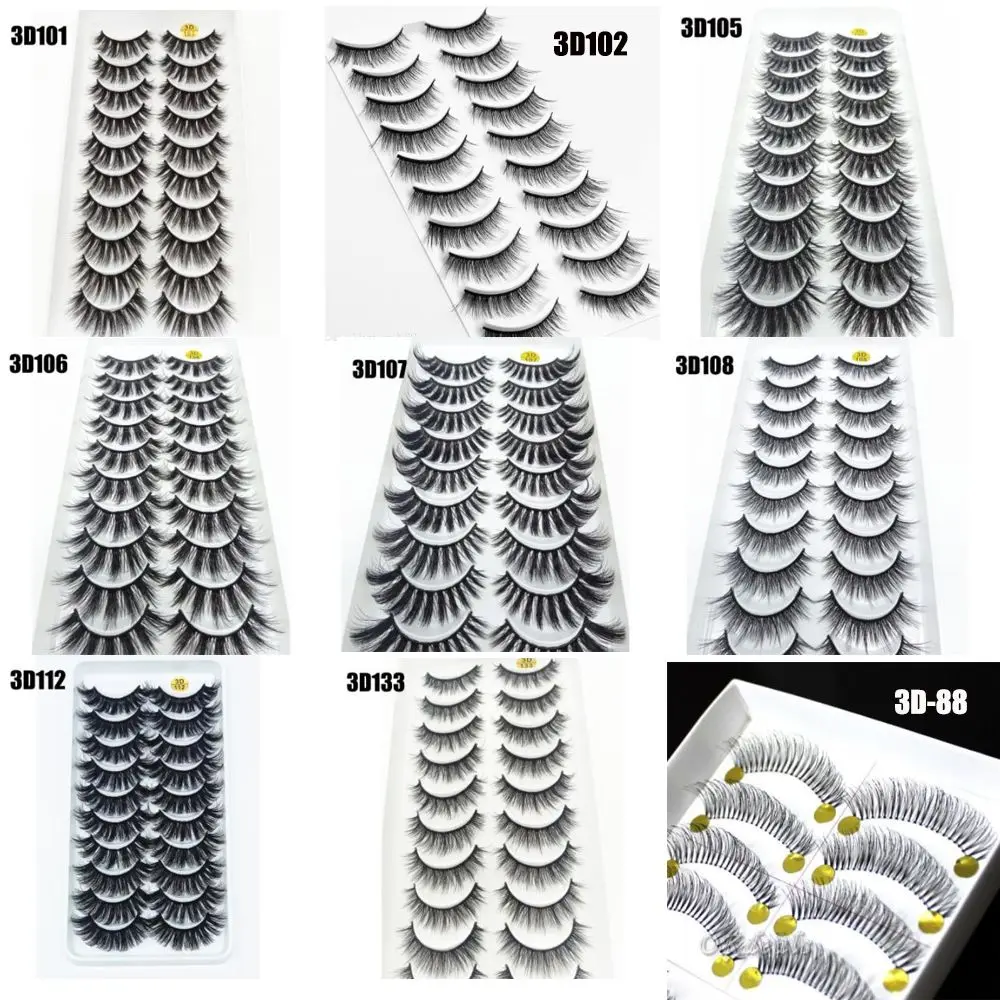 Wispies Cílios Fofos para Mulheres, 3D Mink Hair, Lash Extension, Volume Total, Cílios Postiços Grossos, Ferramentas de Maquiagem dos Olhos