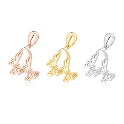 2pcs Sterling Silver Pendant Pinch Bail Gold Plated 925 Silver Butterfly Bail Connector for Gemstones