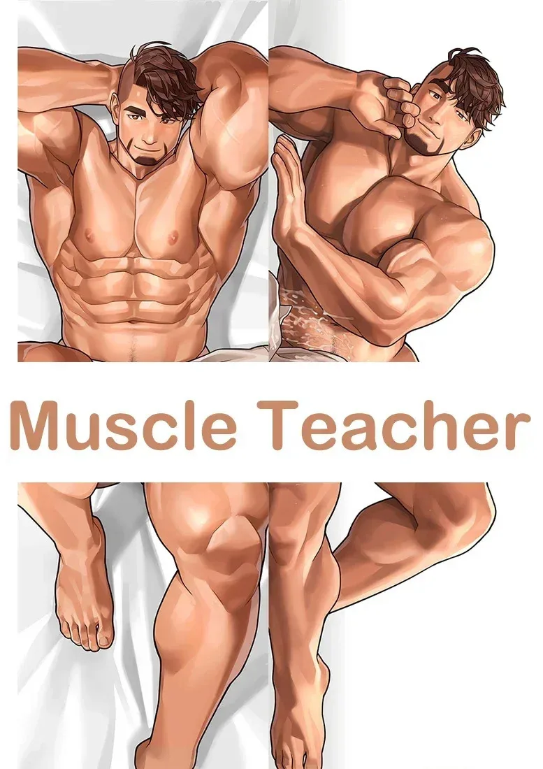 Anime Decor Pillow Case Gachi-Natsu Summer With A Tutor Muscle Man Dakimakura Waifu 2-Side Print Hing Body Cushion Cover Gift