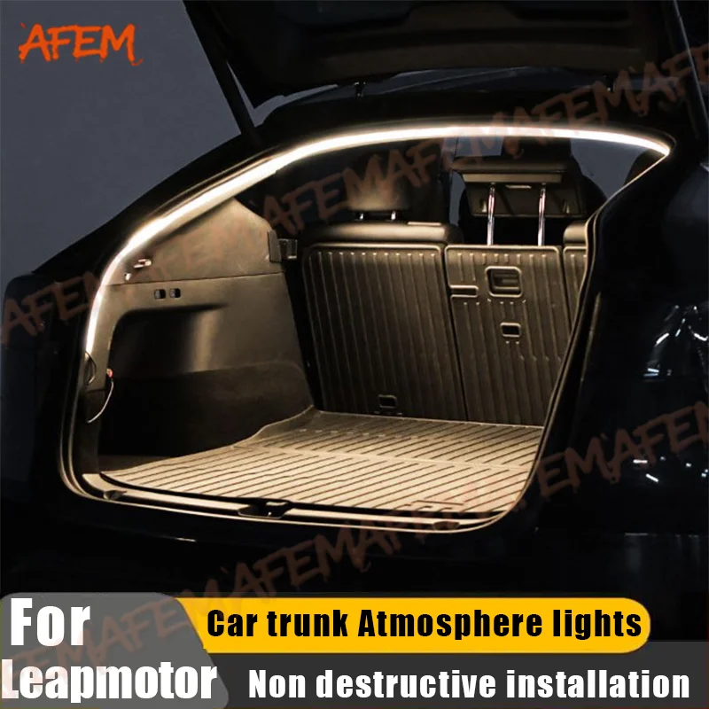 

For Leapmotor A10 B01 B10 C10 C11 C16 T03 Lafa5 D19 Car trunk Atmosphere lights Tailbox lighting modification Trunk decorative