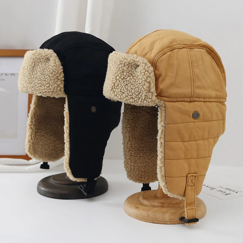 

Men's And Women's Keep Warm And Cold Protection In Winter Ear Protection Cotton Hat Northeast Outdoor Riding Cap Tide