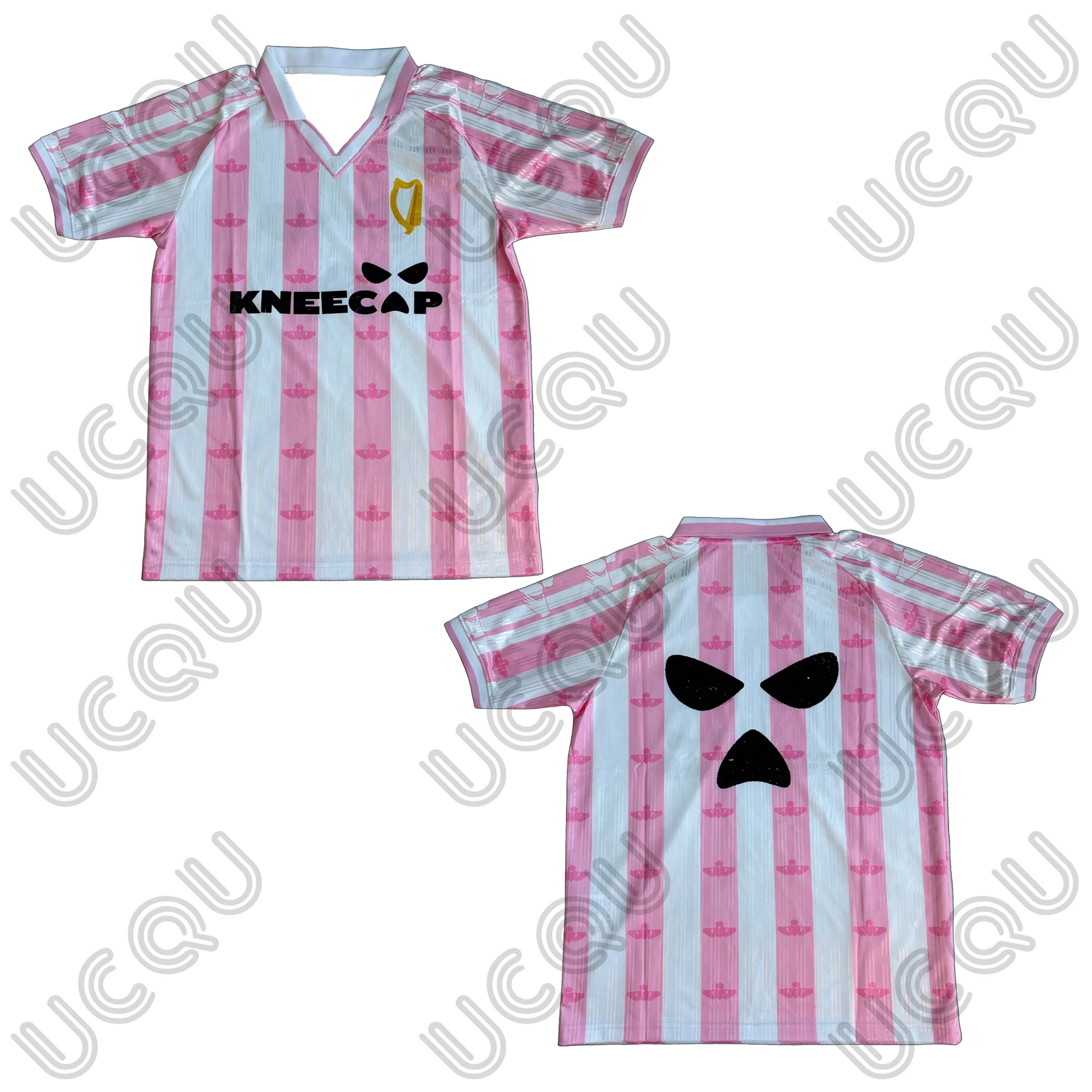 2026 Kneecap Jersey Pink Claddagh jersey Quick-Drying And Breathable Kids Adults V-Neck Polo T-shirt Tops Clothing