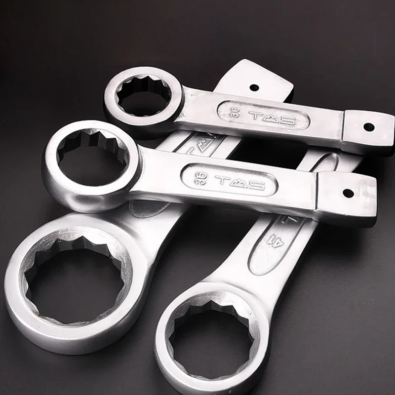 Clearance Sale 36mm Heavy Plum Wrenches Single-headed Box End Wrench Percussion Ring Spanner Knockable Plum Spanners