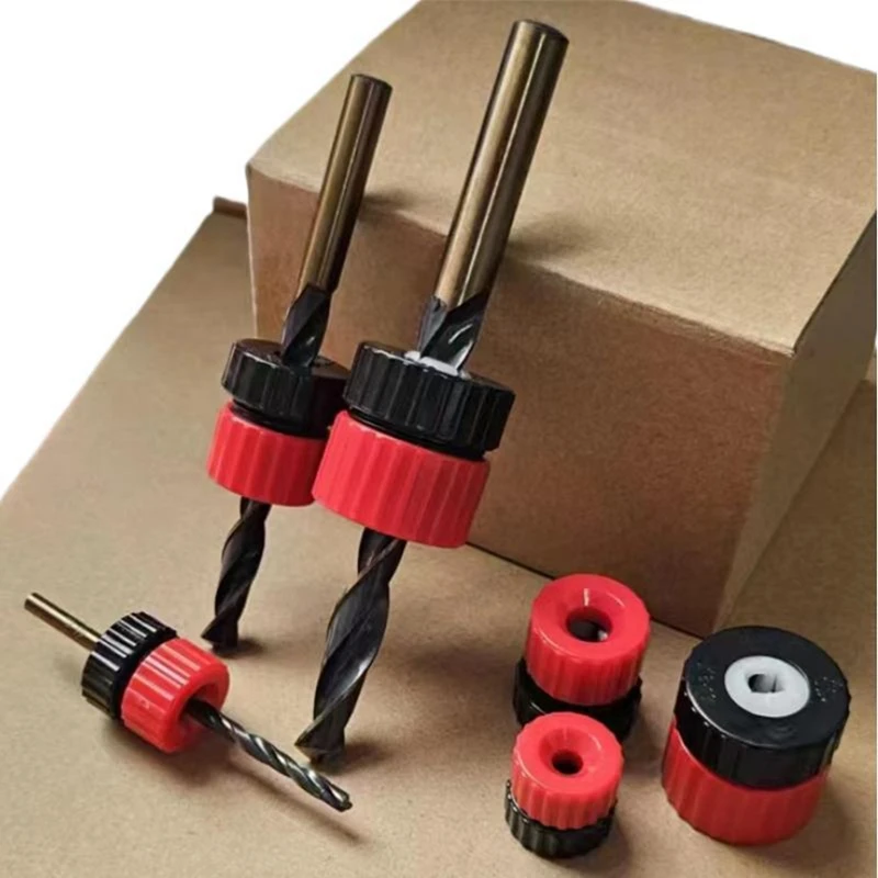 A81M New 3Pcs Adjustable Drill Stop Set For Drill Bits Woodworking Tools Countersink Drill Depth Stopper Collar