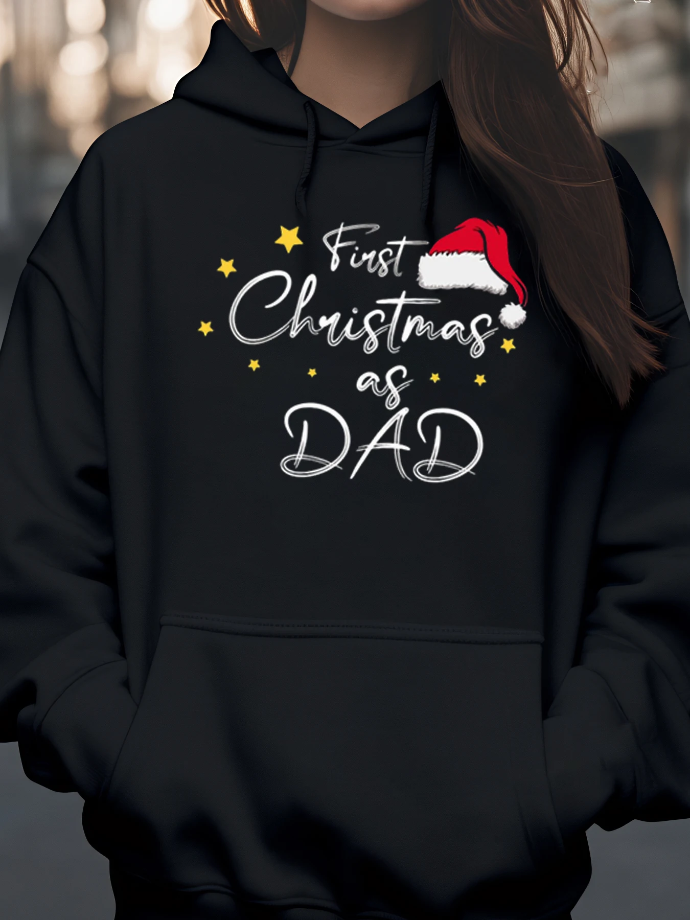 

Толстовка с принтом «Первое Рождество в качестве папы», рождественский праздничный подарок для новых отца