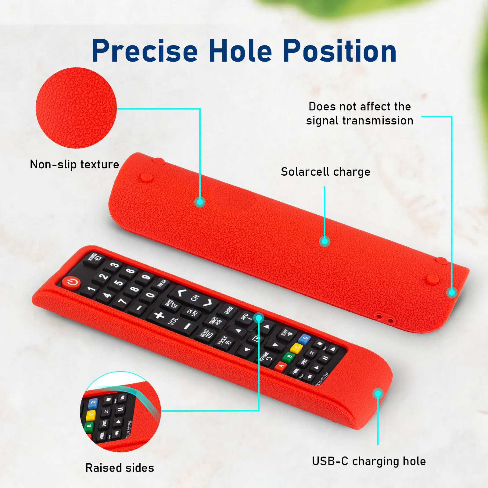 Silicone Remote Case for Samsung TV BN59-01199F AA59-00666A 00816A 00813A 00611A 0741A Cases Skin-Friendly Dust-Proof