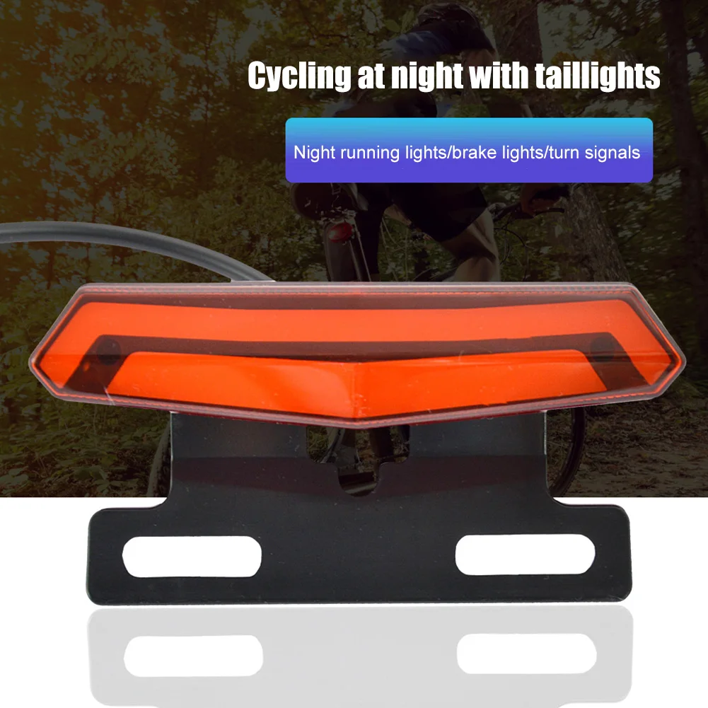 LED E-Bike Front Brake Rear Light Set 24/36/48V Bike Rack Lamp with Horn Headlight Switch Electric Bicycle Turn Tail Light