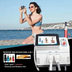 2024 Diode Laser and Picosecond Laser 2 in 1 808 Diode Laser Hair Removal Tattoo Removal Machine with 4 Wavelength 755 808nm1064