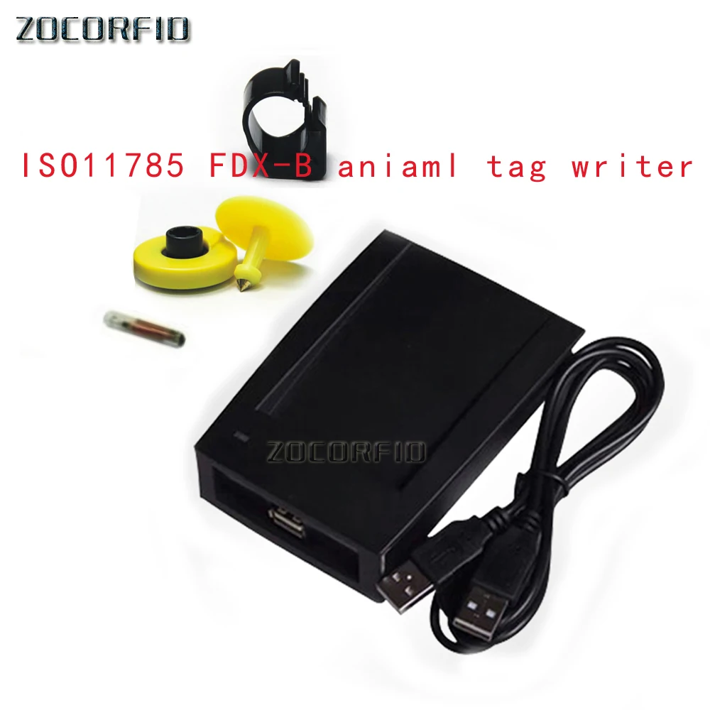 Rfid Animale Tag Writer Id 125 Khz Scrittore, 134.2 Khz FDX-B ISO11784/ISO11785read-write Trasporto EM4305 Circuito Integrato